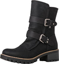 Lace up Mid Calf Motorcycle Fashion Festival Boots