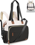 Diaper Bag Backpack Tote - 4-in-1 Mommy Travel Bag for Hands-Free Use