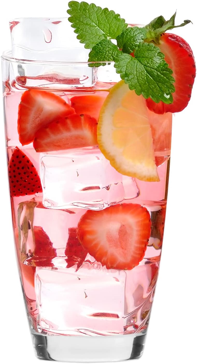 Krosno Tall Water Drinking Glasses Set of 6 for Everyday Use
