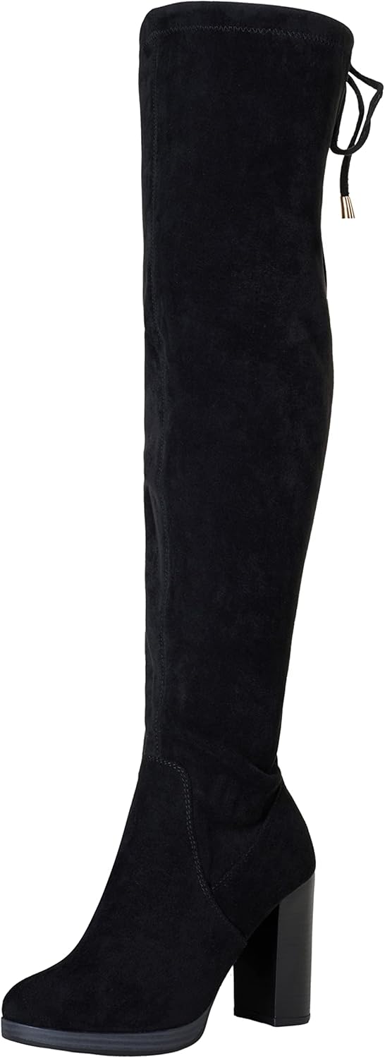 Vepose Women's Thigh High Black Over The Knee Boots for Style
