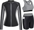 Daci Women 3 Piece Rash Guard - Modest Long Sleeve Swim Set