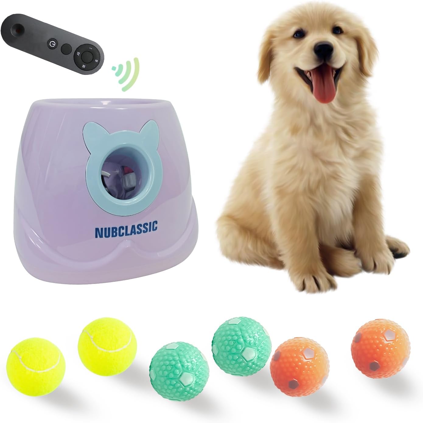 Automatic Dog Ball Launcher for Small Medium Dogs Fetch Fun