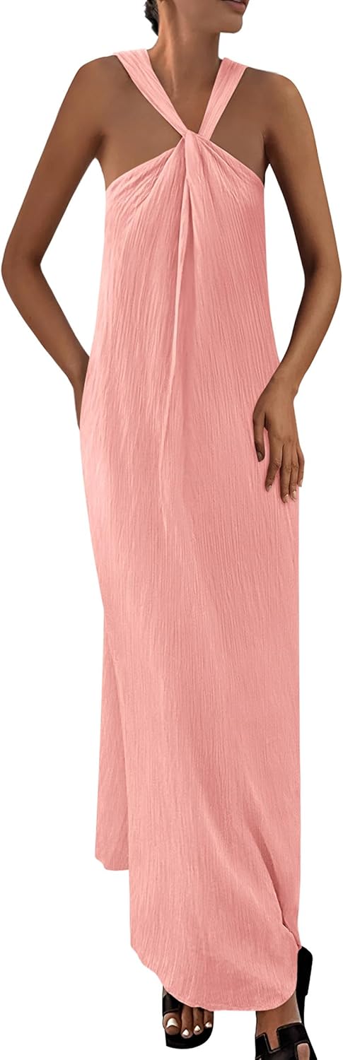 PRETTYGARDEN Womens Casual Long Summer Dresses with Pockets