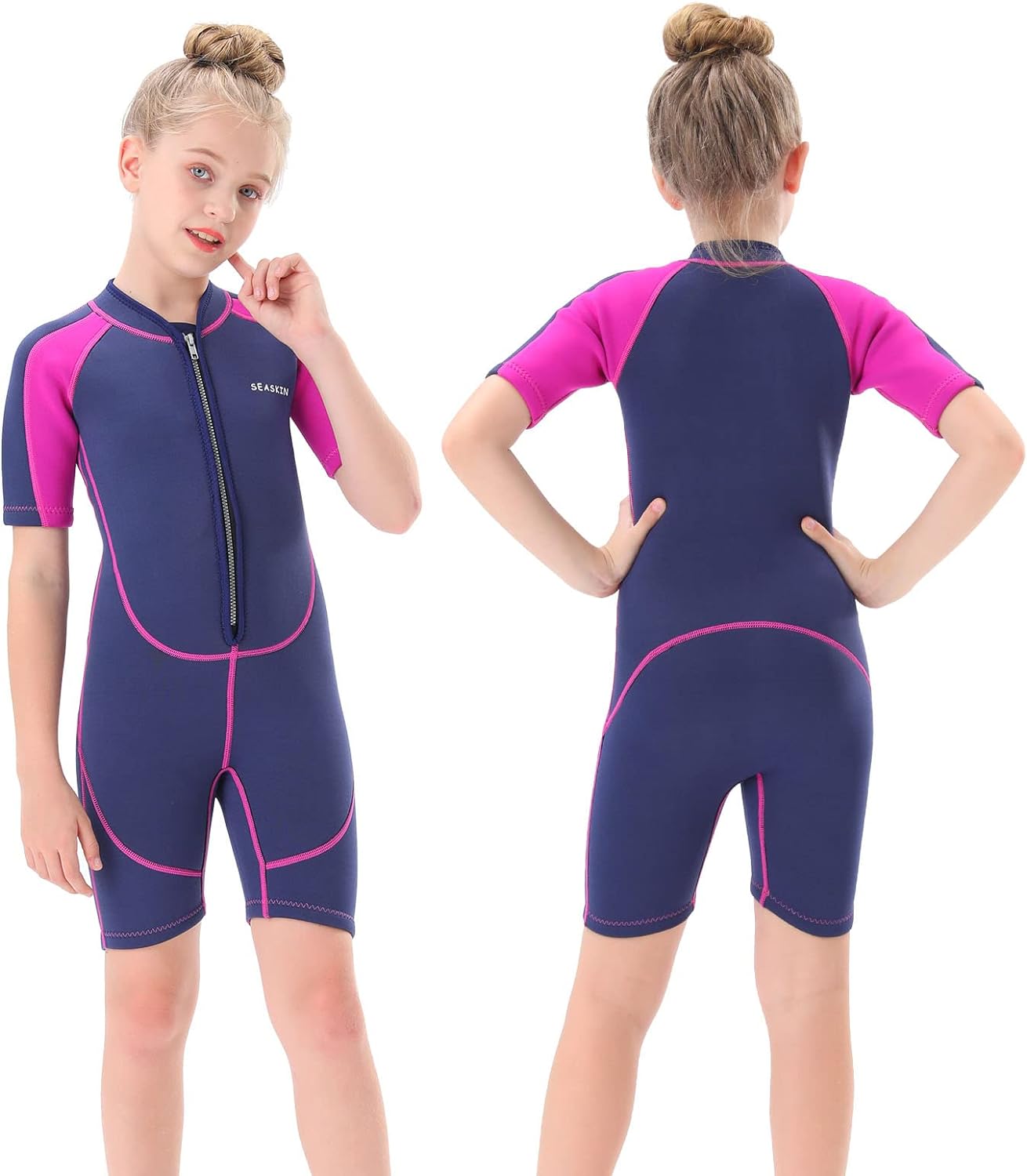 Seaskin Kids Wetsuit Shorty for Boys and Girls, 2mm Neoprene