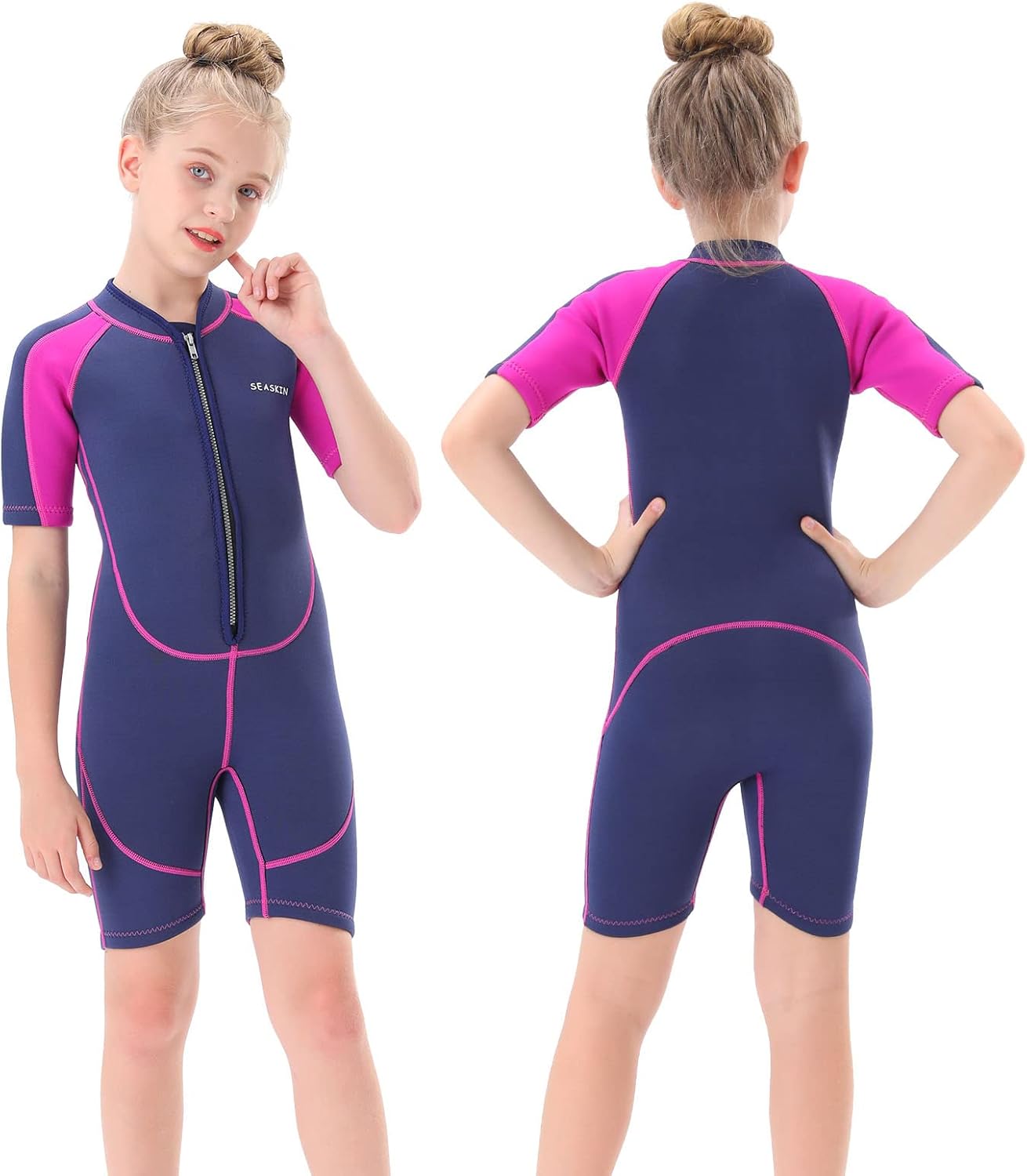 Seaskin Kids Wetsuit Shorty for Boys and Girls, 2mm Neoprene