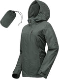Packable Rain Jacket Women Lightweight Waterproof (Style NKN1)