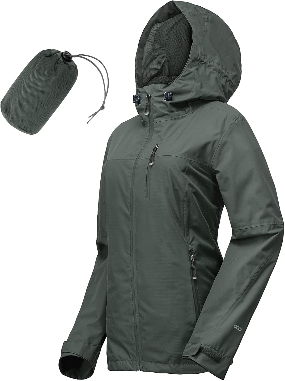 Packable Rain Jacket for Women - Lightweight Waterproof Windbreaker