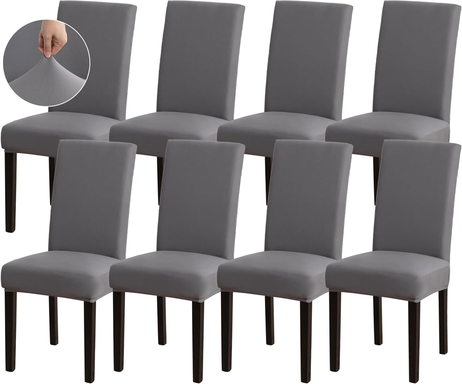 Sufdari Dining Chair Covers Set of 8 - Stretch Spandex Protectors