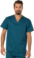 Cherokee Men Scrubs Top Workwear Revolution Tuckable V-Neck