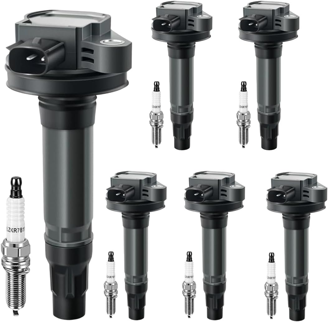 High Performance Ignition Coil & Spark Plugs Set for Ford V6