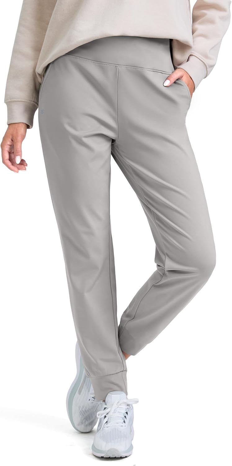 Fleece Lined Joggers for Women - High Waisted Thermal Pants
