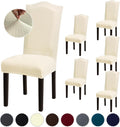 Stretch Dining Room Chair Covers Set of 6 - Washable Protective