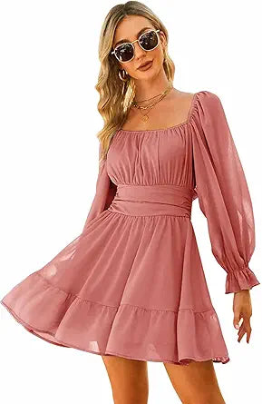 EXLURA Women Tie Back Wedding Guest Dresses for Every Occasion