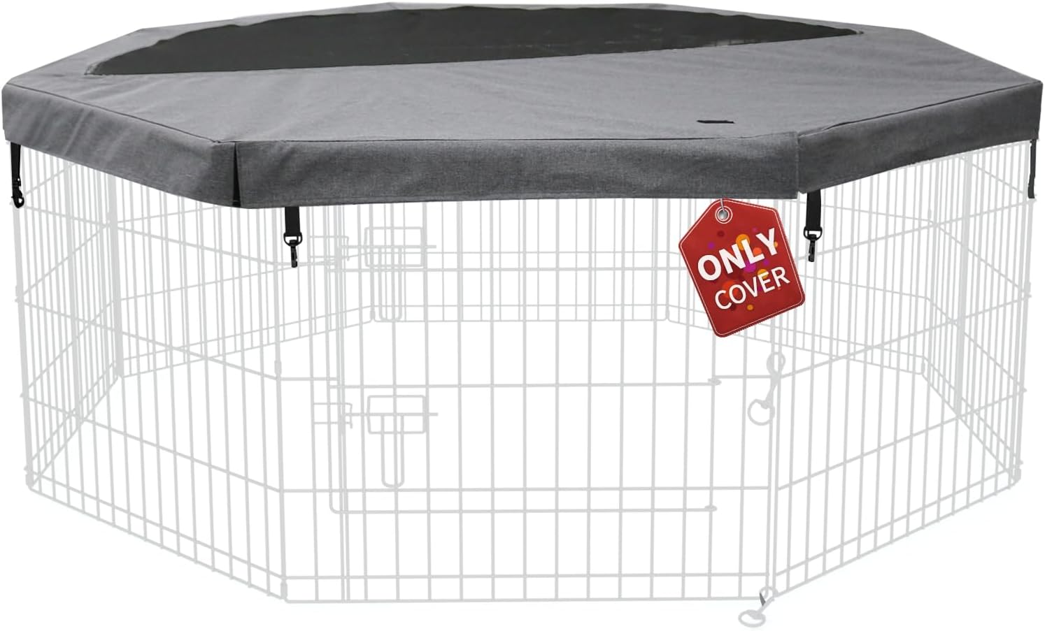PETIME Top Cover for 24in Wide Dog Playpen - Shade & Security