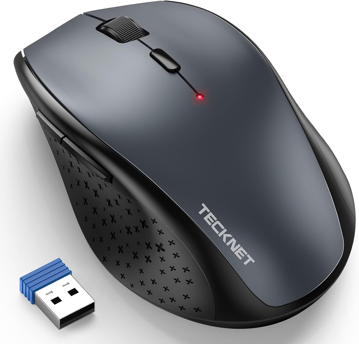 TECKNET 6-Level Adjustable Wireless Mouse - 4800 DPI, 30 Months Battery
