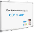 Large Whiteboard Dry Erase Board for Wall 60in x 40in - Double-Sided