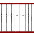Square Wrought Iron Plain Balusters Hollow Iron Spindles for Indoor