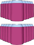 PartyPrints 200 Pack Neon Pink Can Cooler Sleeves - Bulk Insulated