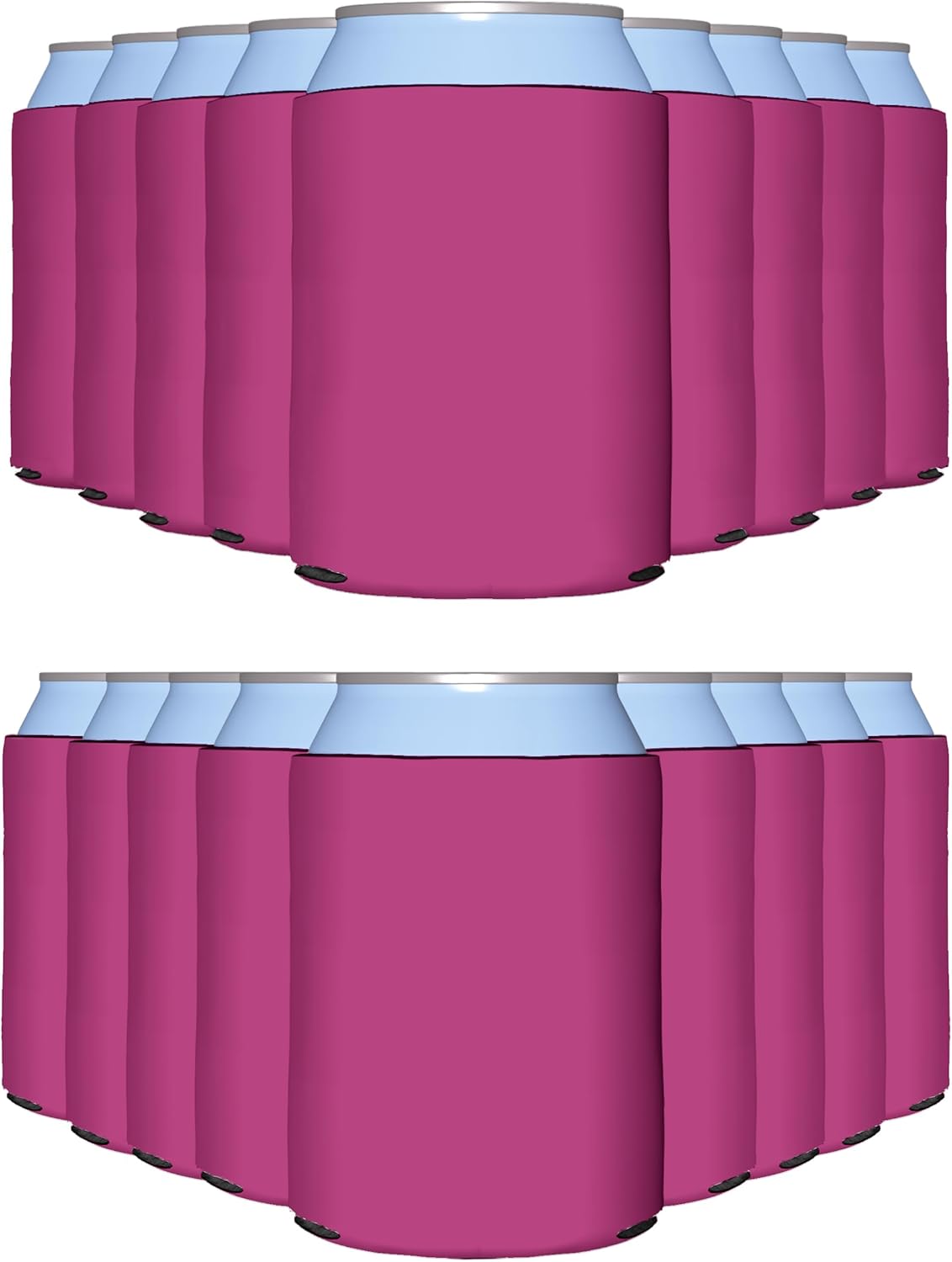 Neon Pink Blank Can Cooler Sleeves for Customizable Fun Events