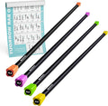 LIONSCOOL Workout Weighted Bar Set - Padded 48in Bars for Home Toning