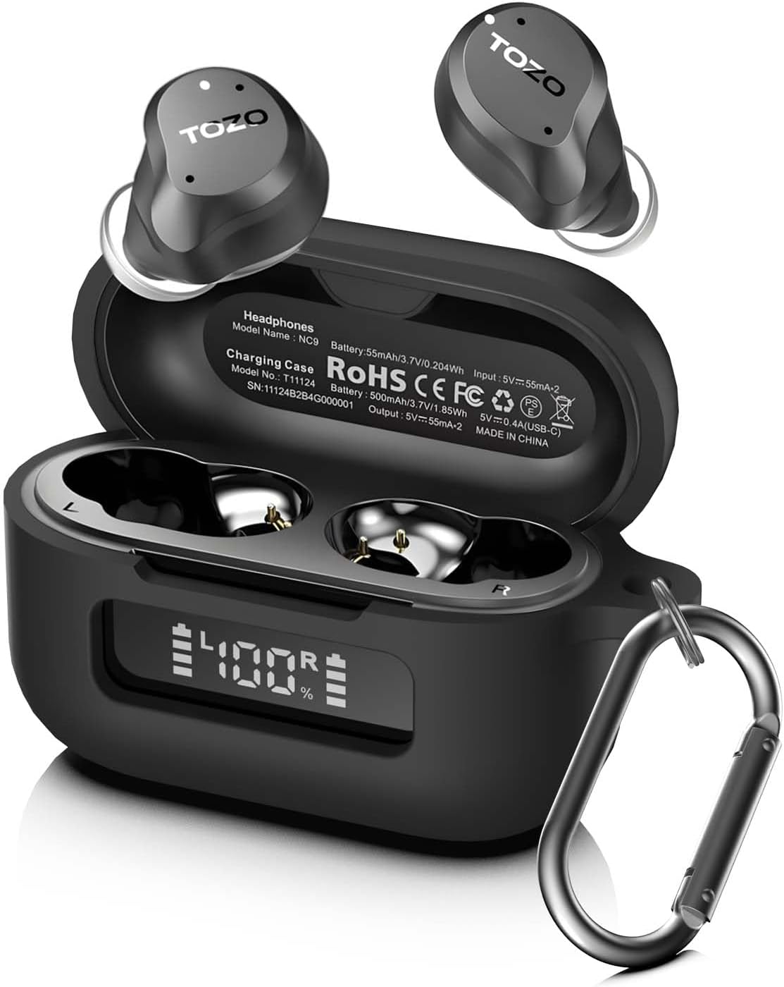 Silicone Protective Case for TOZO Wireless Earbuds - Scratch Resistant