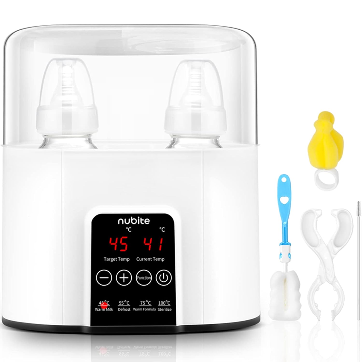 Double Baby Bottle Warmer for Twins with Accurate Temp Control