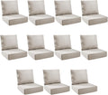 Outdoor Cushion Set 24x24x6 in Patio Seat and Back Cushions - Durable