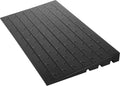 Rubber Threshold Ramp 4ft Rise with 3-Channel Cord Cover - Durable
