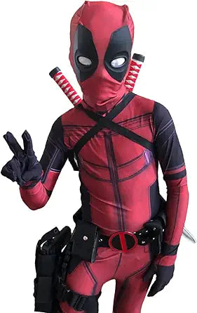 AMOCO Children Superhero Cosplay Jumpsuit for Kids Halloween