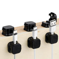 Magnetic Cable Clips 6 Pack - Compact Charger Cord Organizer for Desk