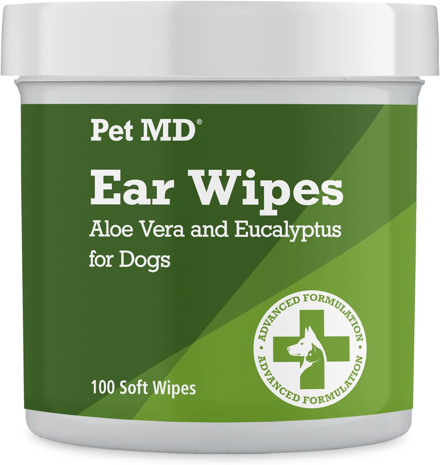 Pet MD Ear Cleaner Wipes - Stop Itching & Infections - 100 Count