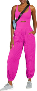 ReachMe Womens Running Onesie Athletic Romper Pants - One Piece