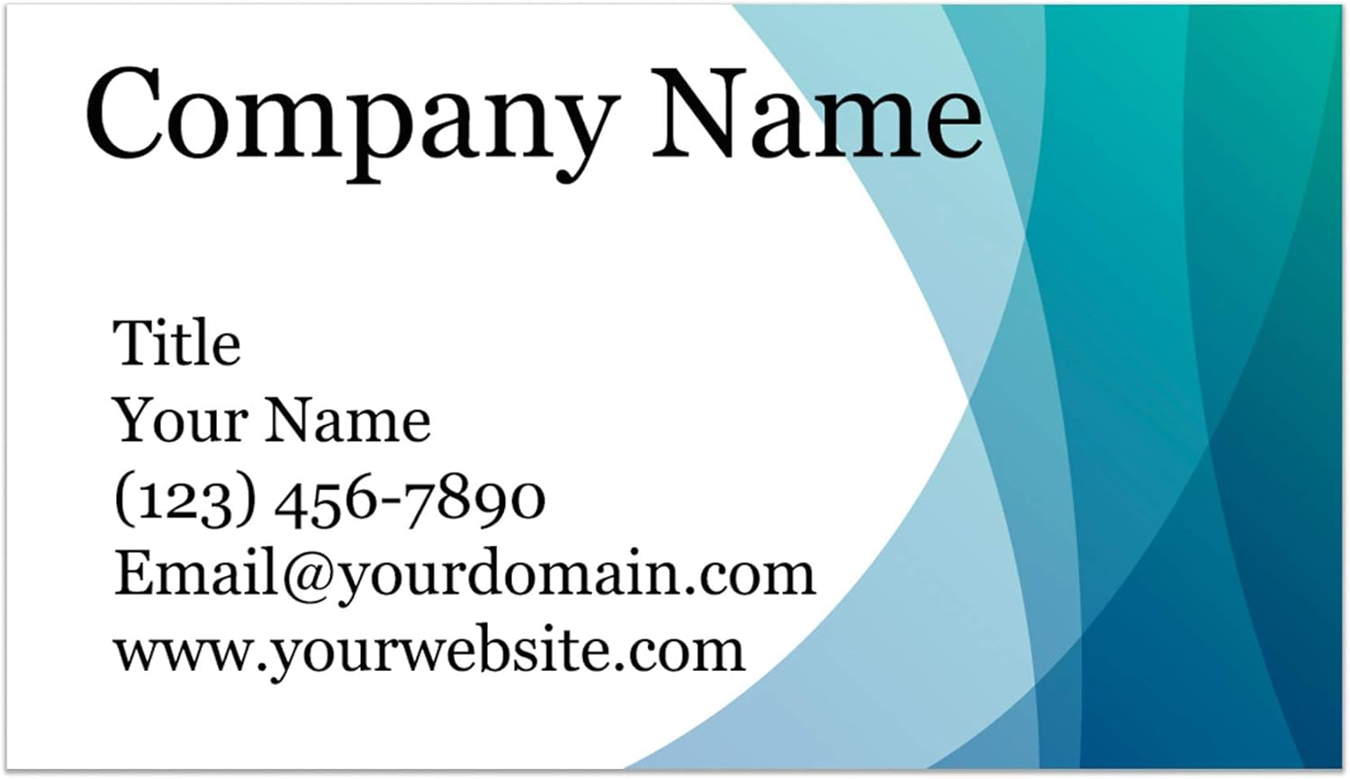Custom Printed Business Cards on Thick Sturdy Stock - 3.5 in x 2 in