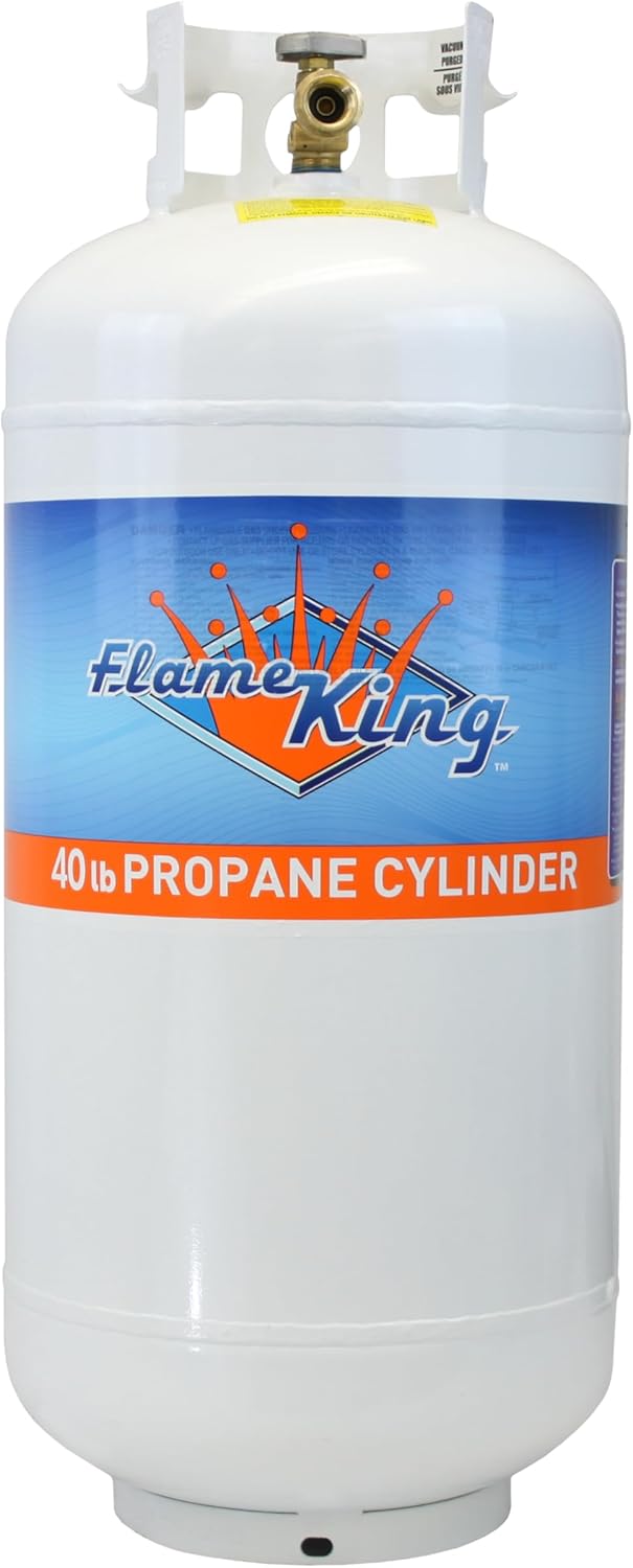 Flame King 40 Lb Steel Propane Tank with Safety Features