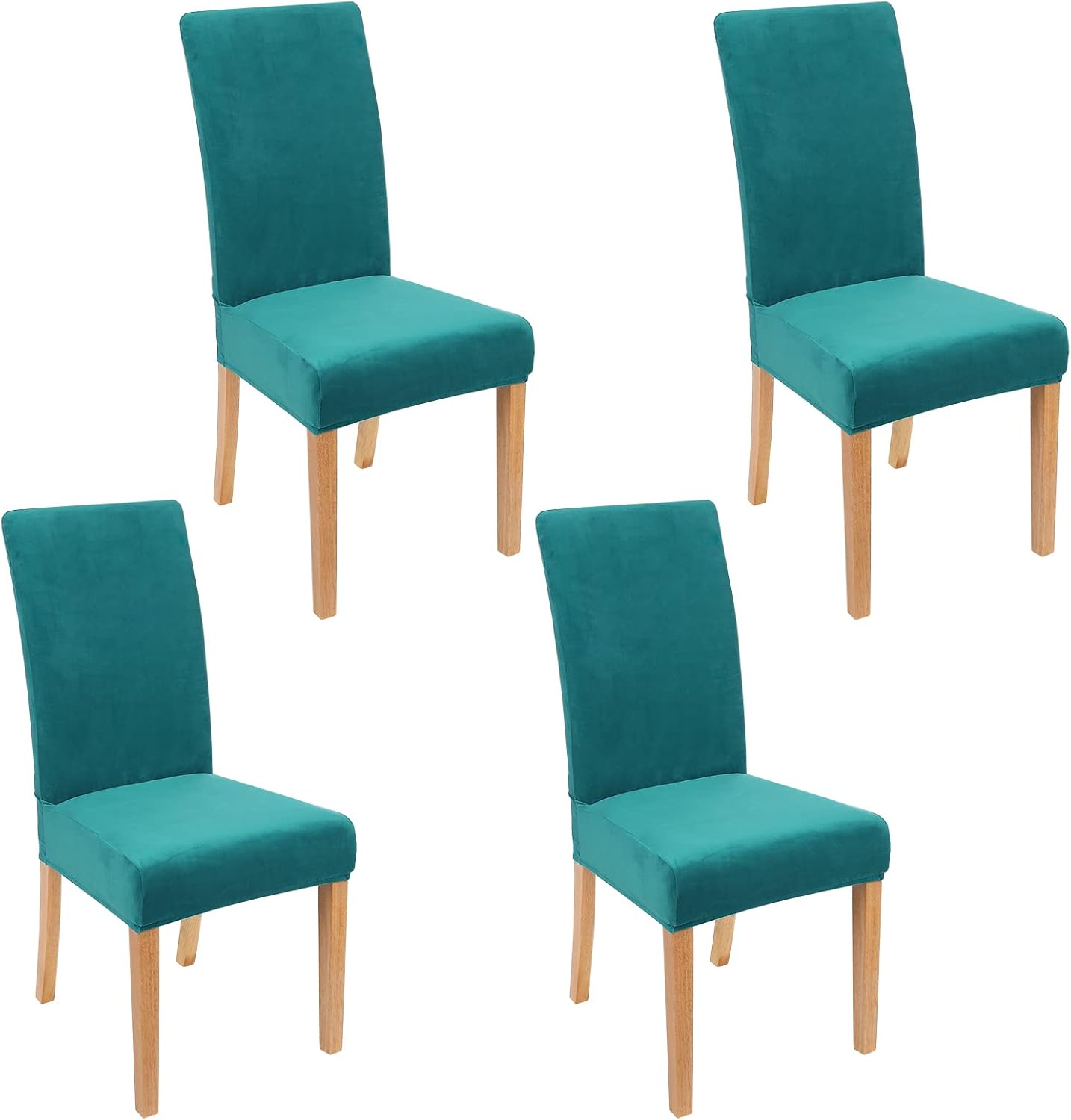 Smiry Velvet Stretch Chair Covers for Dining Room Set of 4