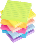 Lined Sticky Notes 3x3 Bright Ruled Post Stickies - Super Sticky Pads