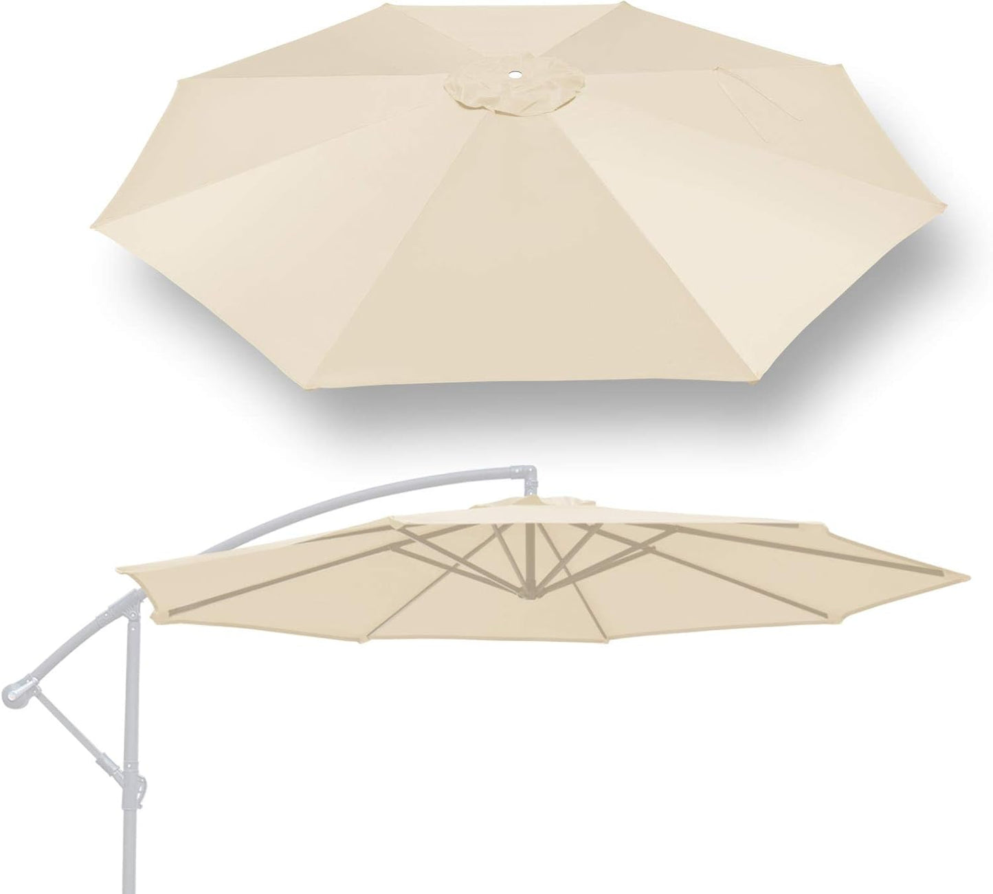 Replacement Umbrella Canopy for 10ft 8 Ribs Cantilever Umbrella