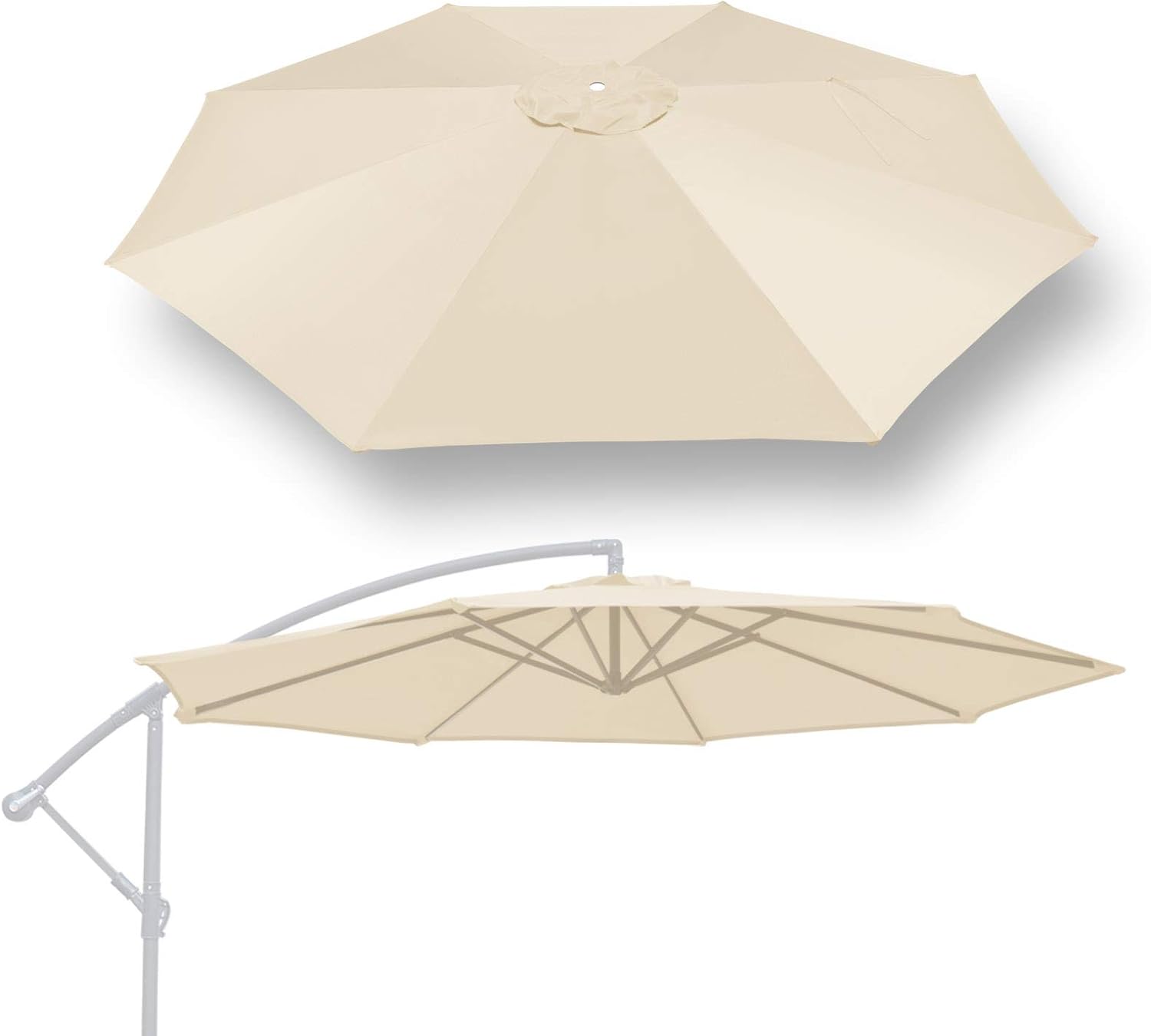 Replacement Umbrella Canopy for 10ft 8 Ribs Cantilever Umbrella