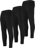 3 Pack Men's Joggers with Pockets - Comfortable Everyday Athletic Fit