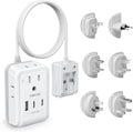 Universal Travel Adapter Kit with 3ft Detachable Cord - 7 in 1