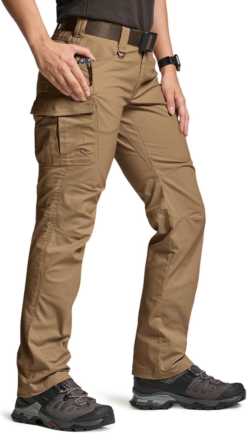 CQR Women's Flex Stretch Tactical Pants for Outdoor Activities