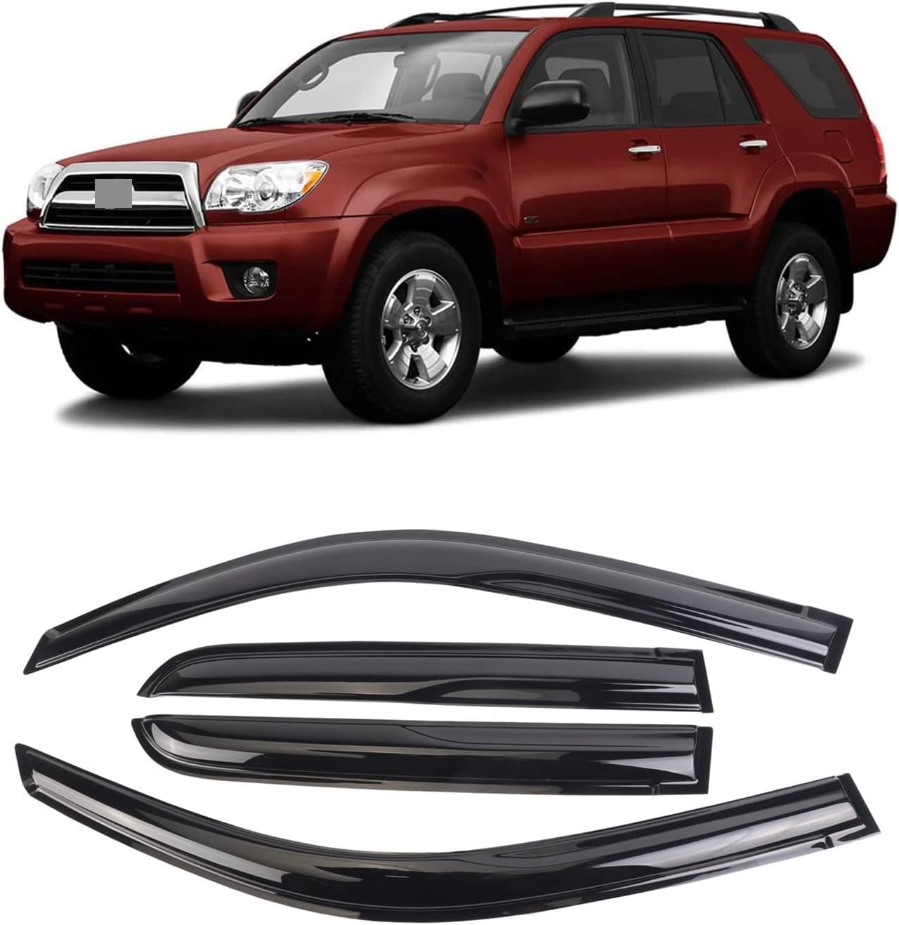 Durable Window Deflector for 2003-2009 Toyota 4 Runner