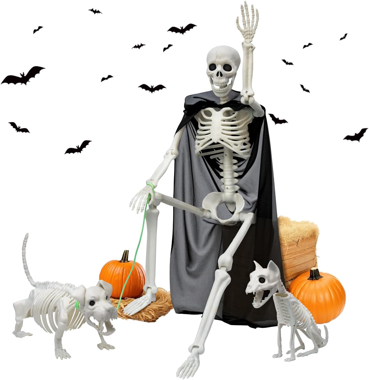 Posable Skeleton Halloween Decorations for Spooky Displays