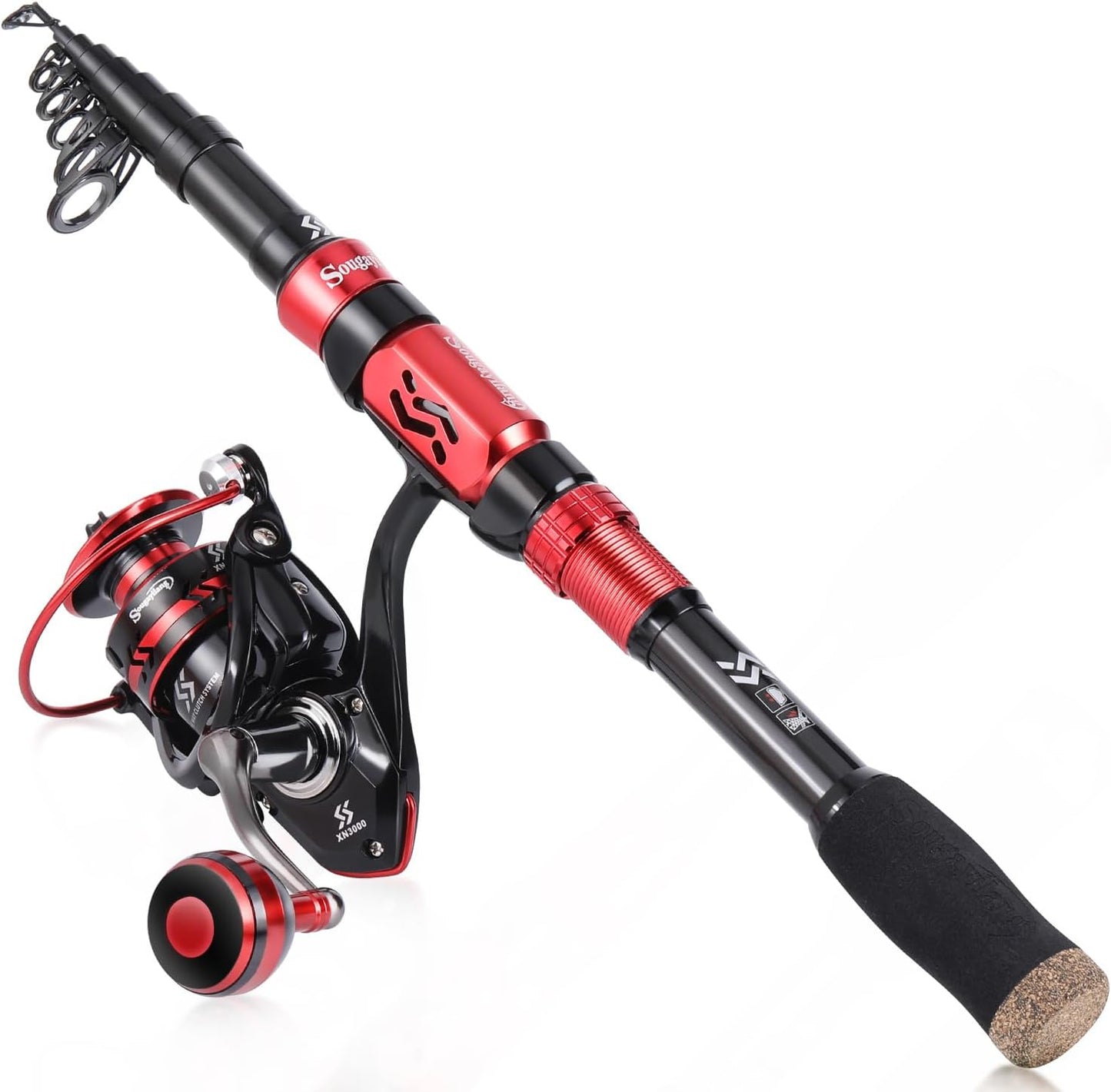 Sougayilang Portable Telescopic Fishing Rod and Reel Combo