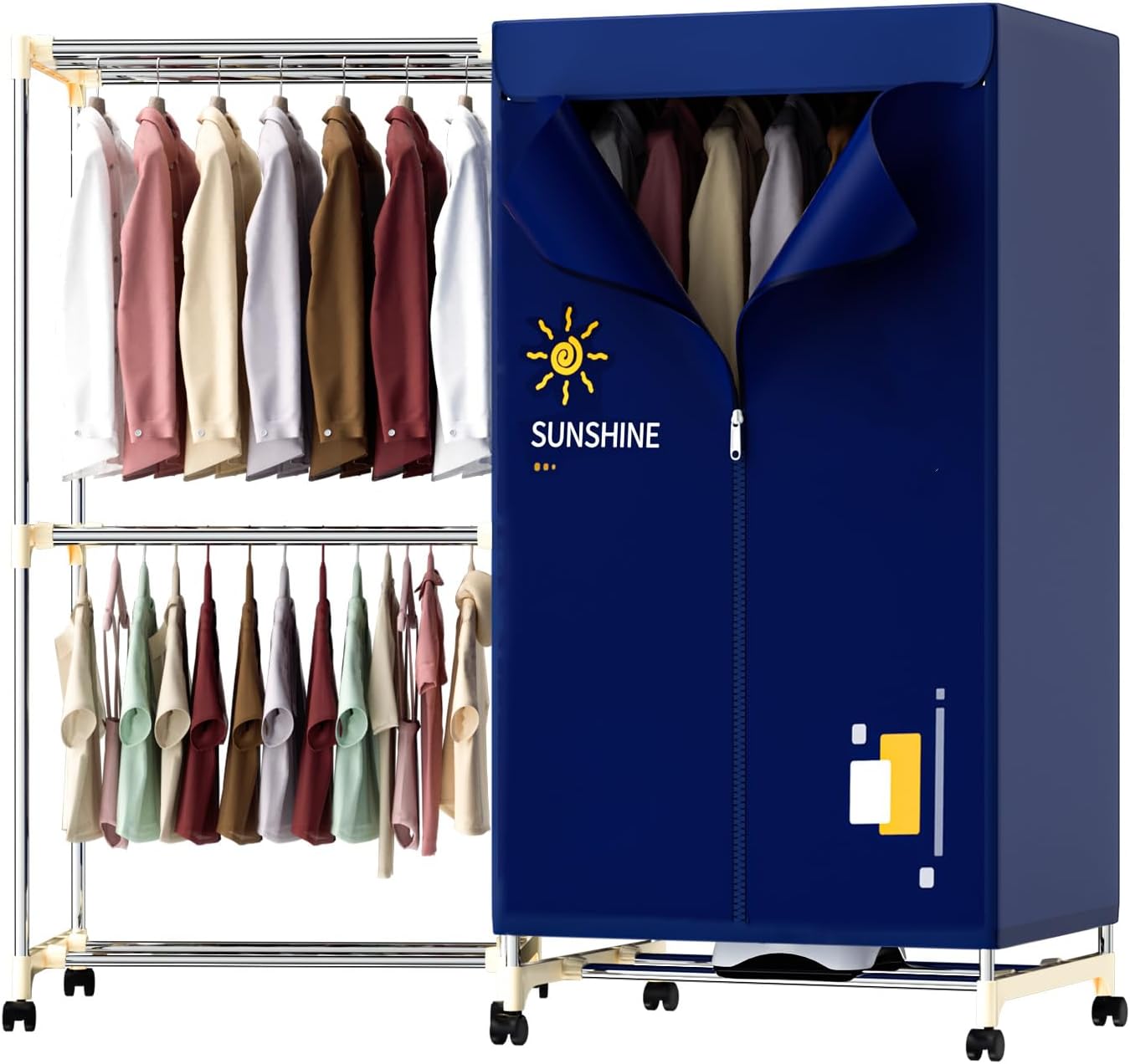 Portable Clothes Dryer with Timer and Large Capacity for Home