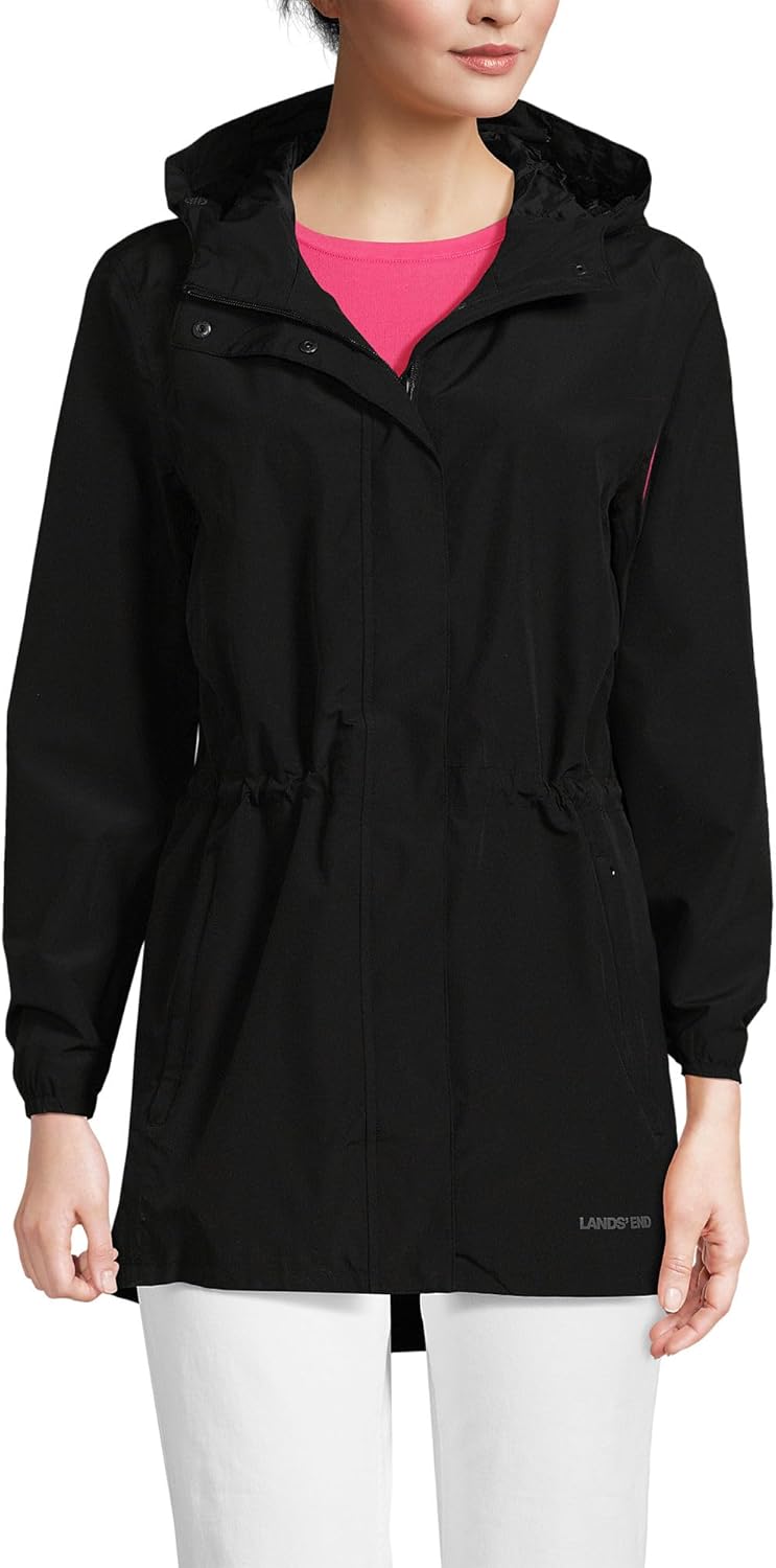 Lands' End Squall Packable Waterproof Raincoat for All Seasons