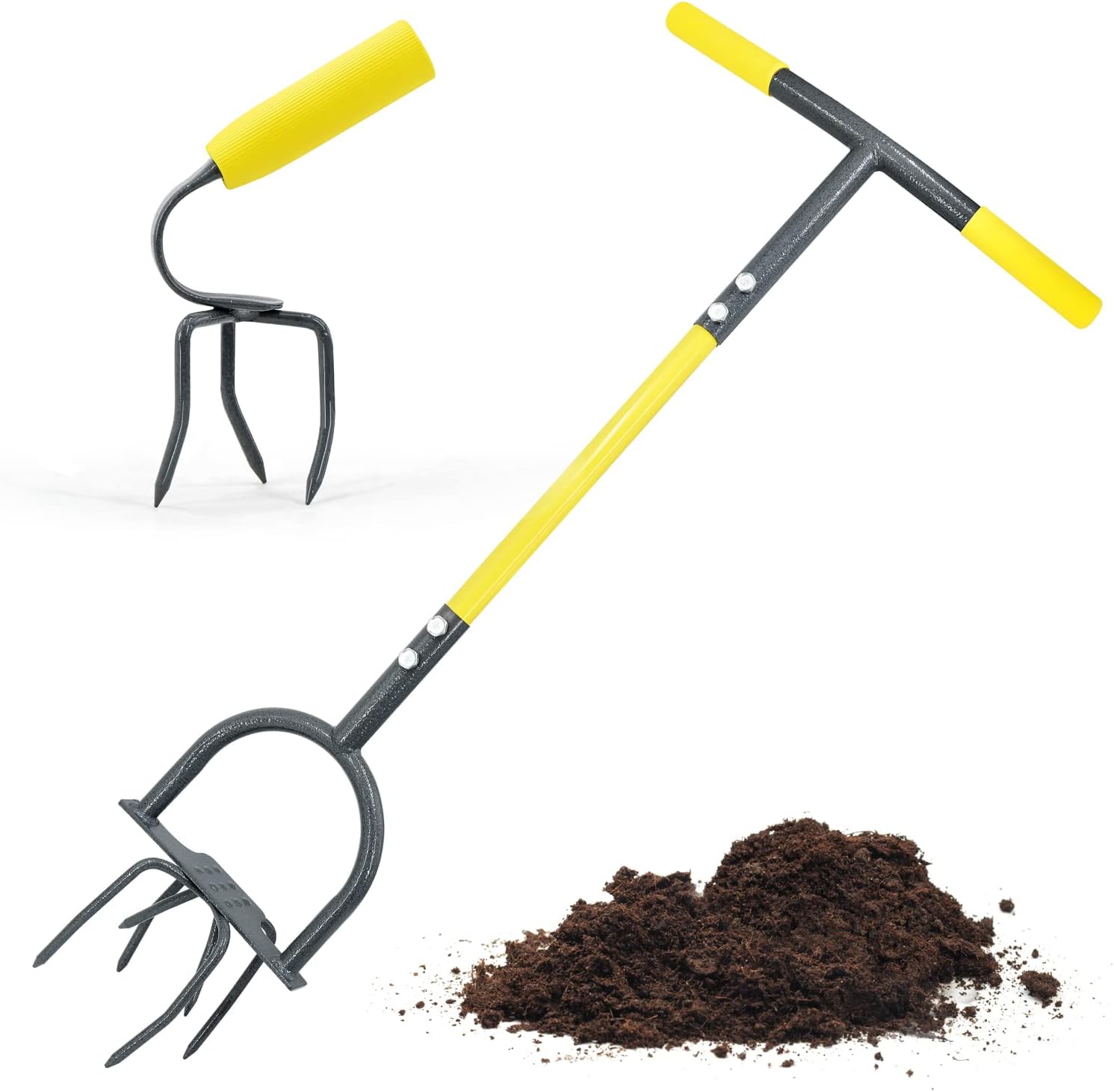 Jardineer Hand Tiller Garden Claw Set for Easy Soil Cultivation