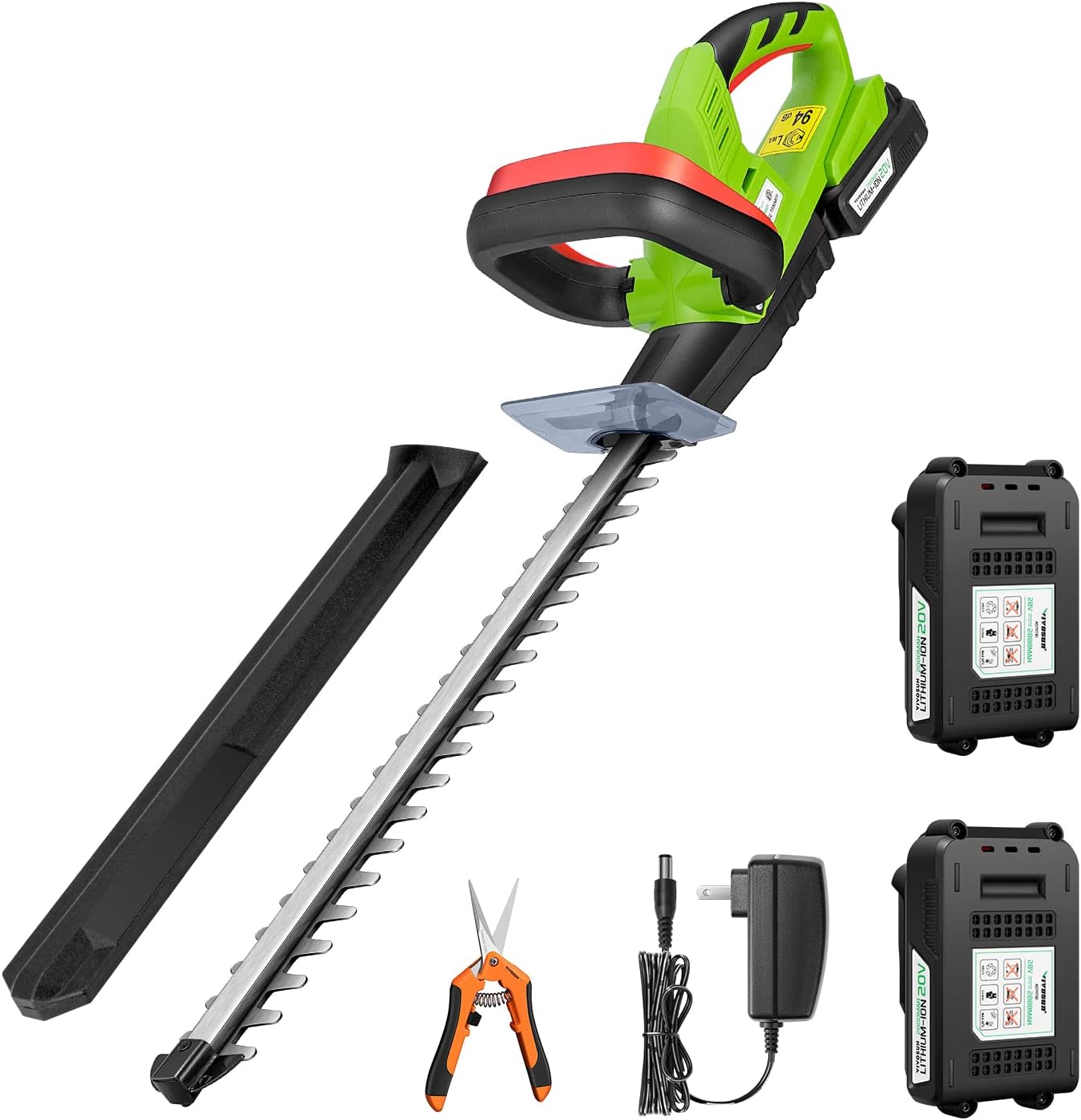 VIVOSUN 20 Cordless Hedge Trimmer with Dual-Action Blade