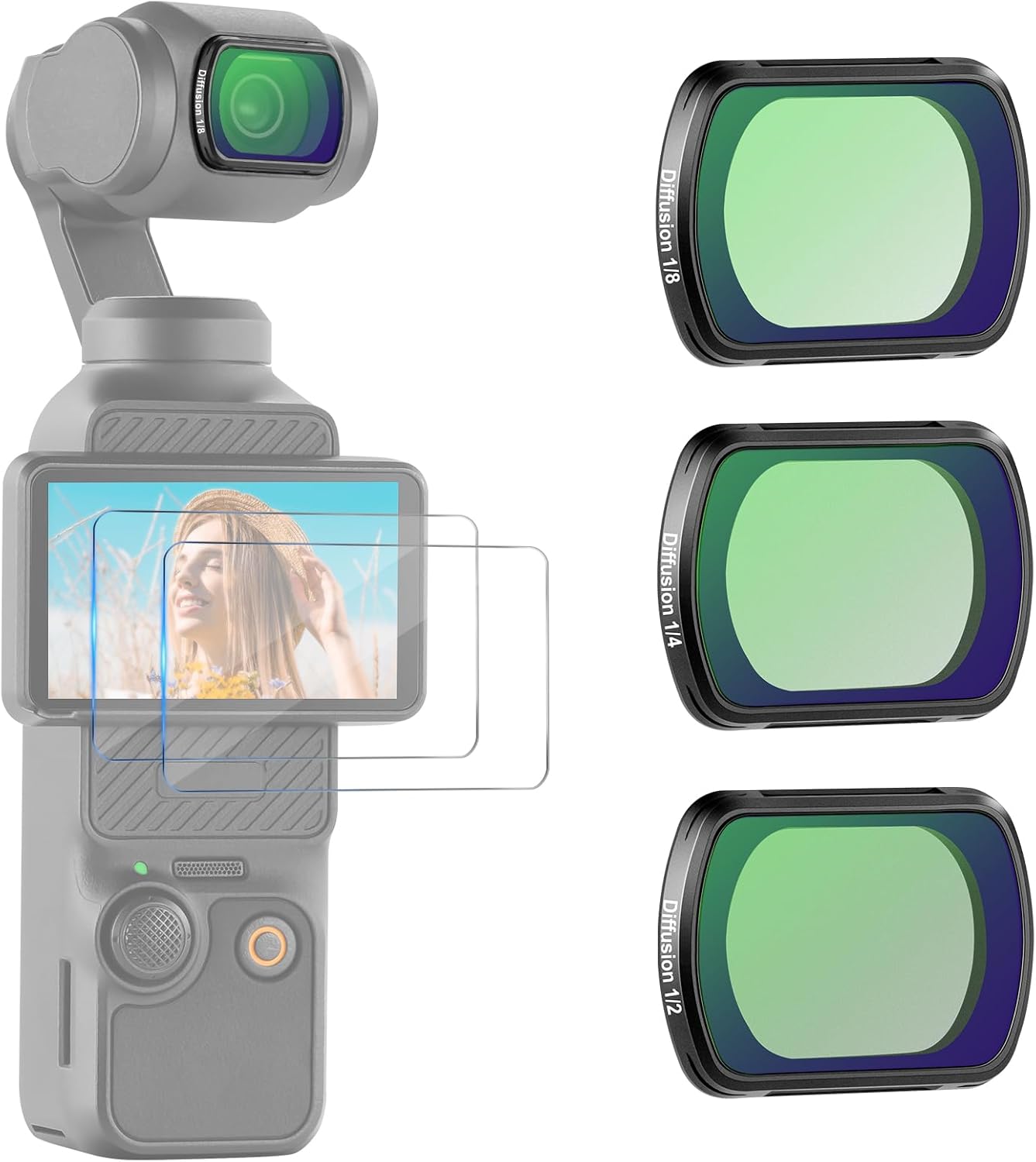 NEEWER Magnetic Black Mist Diffusion Filter Set for DJI Osmo