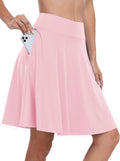 Knee Length Skorts Skirt for Women - High Waisted Summer Active